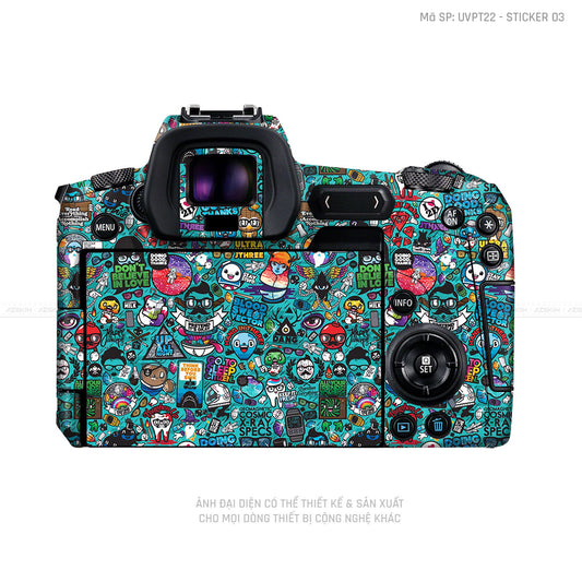 Dán Skin Máy Ảnh Canon Vân Nổi Sticker 03 | UVPT22