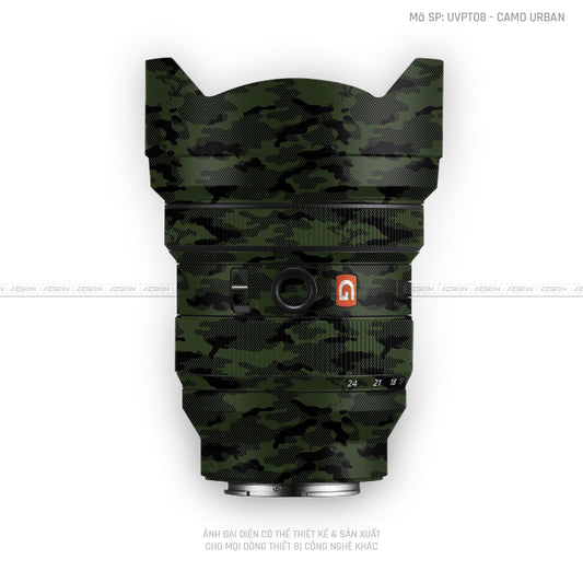 Dán Skin Ống Kính Sony Vân Nổi Camo Urban Xanh | UVPT08