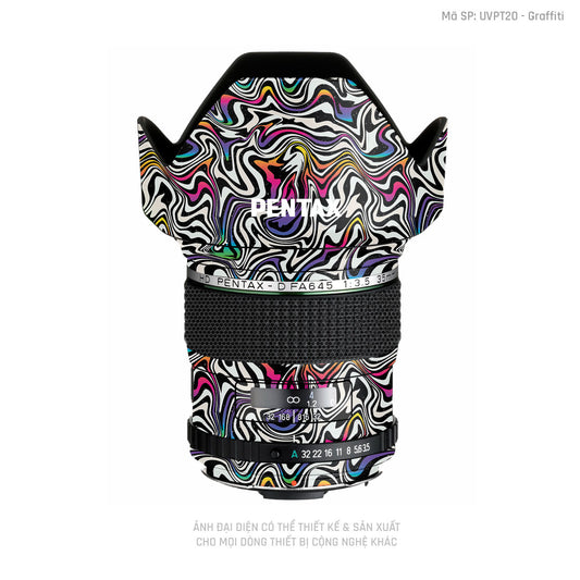 Dán Skin Ống Kính Pentax Vân Nổi Graffiti 02 | UVPT20