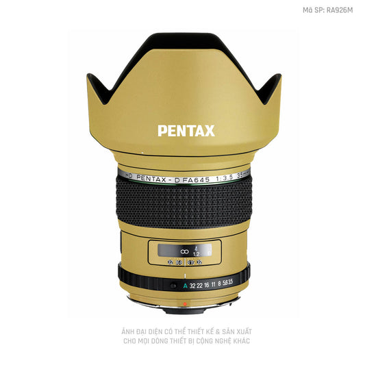 Dán Skin Ống Kính Pentax Đổi Màu Vàng Đồng | RA926M