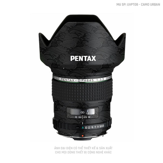 Dán Skin Ống Kính Pentax Pattern Wave Đen | UVPT09