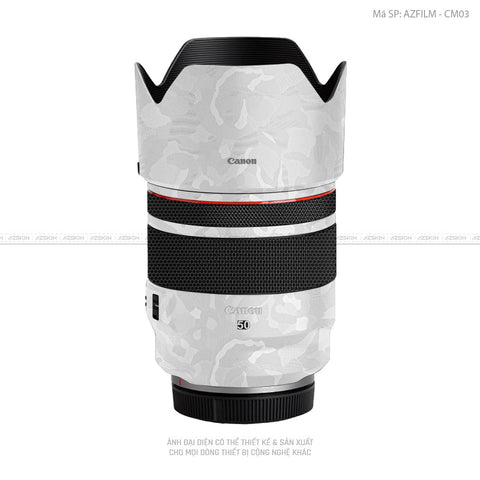 Dán Skin Ống Kính Canon Vân Nổi Camo Trắng | AZFILM - CM03