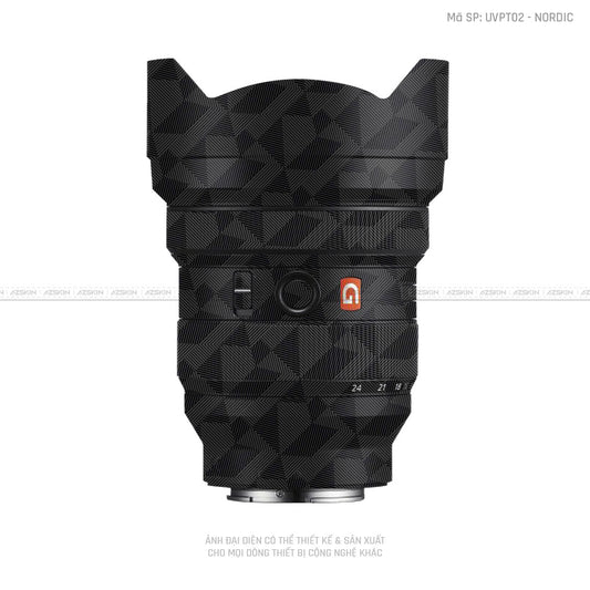 Dán Skin Ống Kính Sony Vân Nổi Nordic Đen | UVPT02