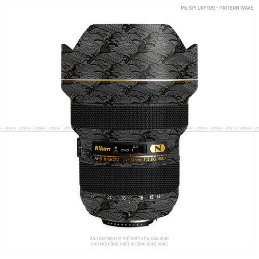 Dán Skin Ống Kính Nikon Vân Nổi Pattern Wave Xám | UVPT09