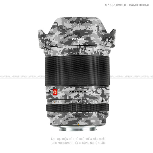 Dán Skin Ống Kính Viltrox Vân Camo Digital Xám | UVPT11
