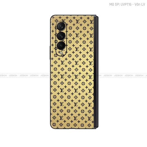 Dán Skin Galaxy Z Fold3 Vân LV Vàng Đồng | UVPT16