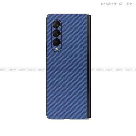 Dán Skin Galaxy Z Fold3 Vân Carbon Xanh | AZFILM - CA02