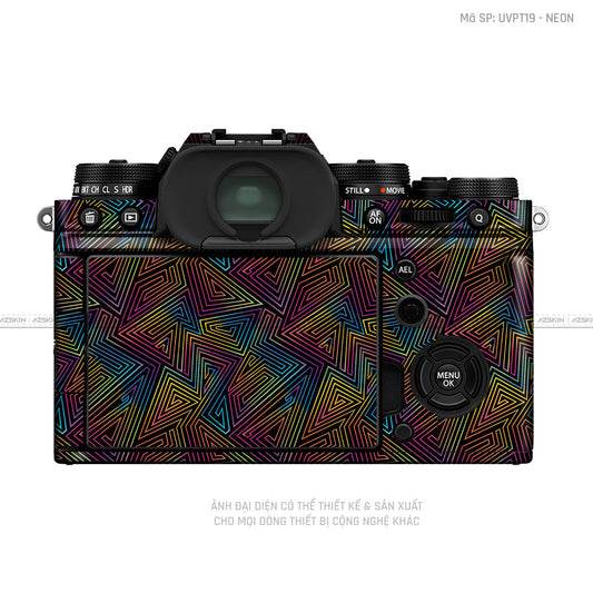 Dán Skin Máy Ảnh Fujifilm Vân Nổi Pattern Neon 03 | UVPT19