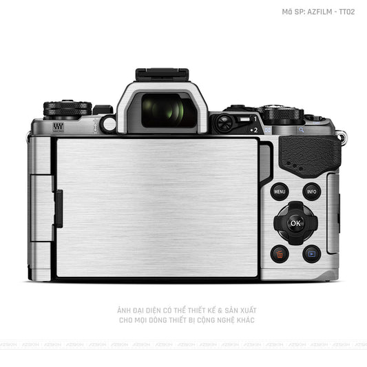 Dán Skin Máy Ảnh Olympus Vân Xước Titan Bạc | AZFILM - TT02