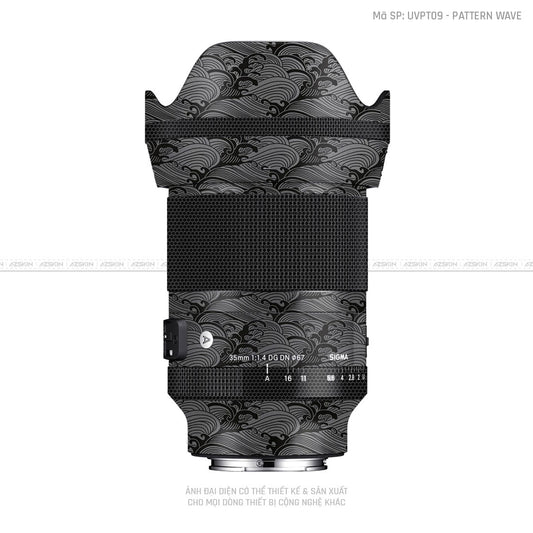 Dán Skin Ống Kính Sigma Vân Nổi Pattern Wave Xám | UVPT09