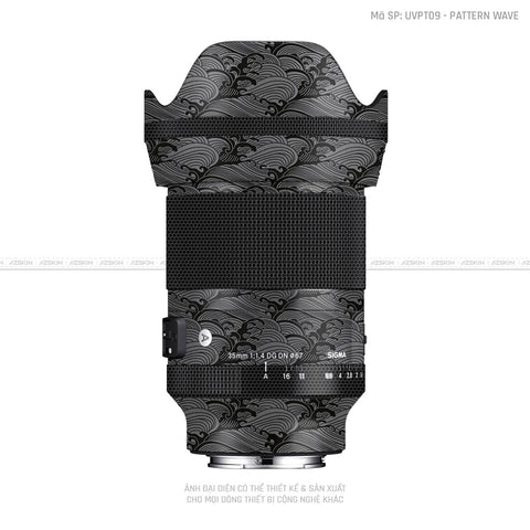 Dán Skin Ống Kính Sigma Vân Nổi Pattern Wave Xám | UVPT09