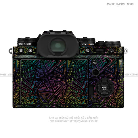 Dán Skin Máy Ảnh Fujifilm Vân Nổi Pattern Neon 02 | UVPT19