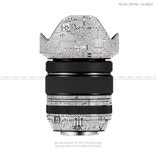 Dán Skin Ống Kính Fujifilm Vân Nổi Vi Mạch TRắng | UVPT01