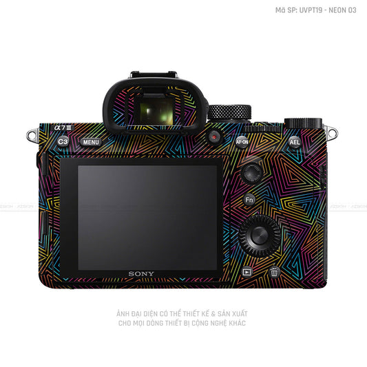 Dán Skin Máy Ảnh Sony Vân Nổi Neon 03 | UVPT19
