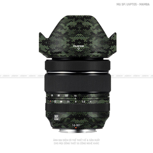 Dán Skin Ống Kính Fujifilm Vân Nổi Mamba Xanh | UVPT05