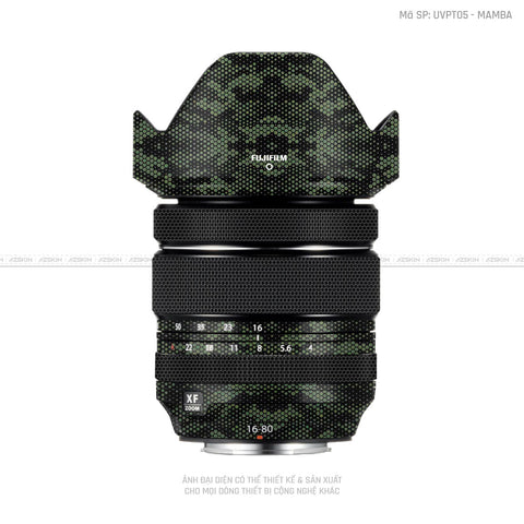 Dán Skin Ống Kính Fujifilm Vân Nổi Mamba Xanh | UVPT05