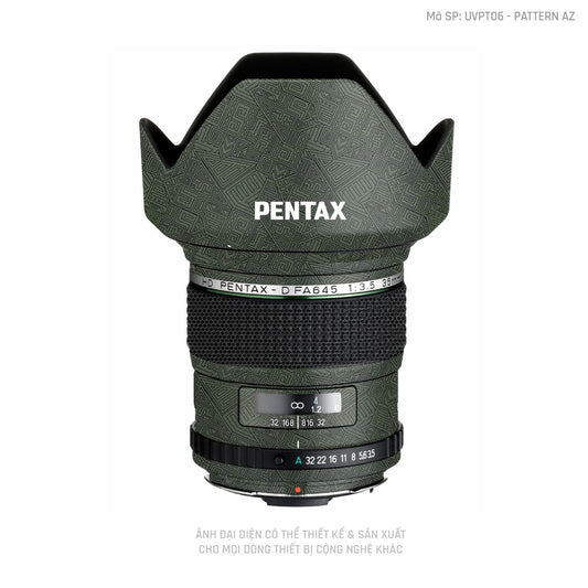 Dán Skin Ống Kính Pentax Pattern AZ Xanh | UVPT06