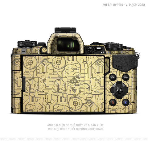 Dán Skin Máy Ảnh Olympus Vân Vi Mạch 2023 Vàng Gold | UVPT14
