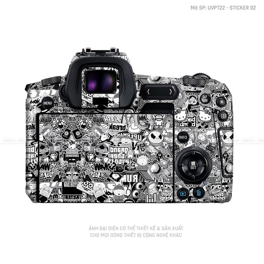 Dán Skin Máy Ảnh Canon Vân Nổi Sticker 02 | UVPT22