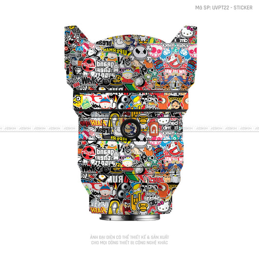 Dán Skin Ống Kính Sony Vân Nổi Sticker 01 | UVPT22
