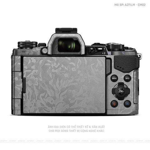Dán Skin Máy Ảnh Olympus Vân Nổi Camo Xám | AZFILM - CM02