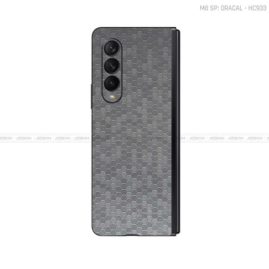 Dán Skin Galaxy Z Fold3 Vân Tổ Ong Xám | ORACAL - HC933