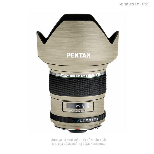 Dán Skin Ống Kính Pentax Vân Xước Vàng Sampanh | AZFILM - TT05