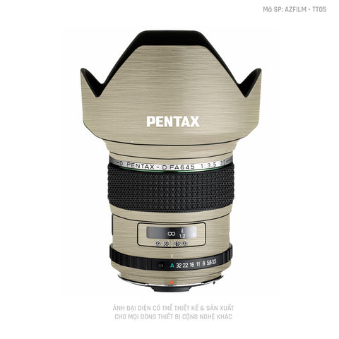 Dán Skin Ống Kính Pentax Vân Xước Vàng Sampanh | AZFILM - TT05