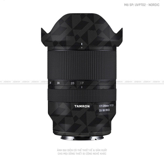 Dán Skin Ống Kính Tamron Vân Nổi Nordic Đen | UVPT02