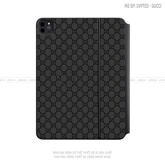 Dán Skin Magic Keyboard Vân Gucci Đen | UVPT03