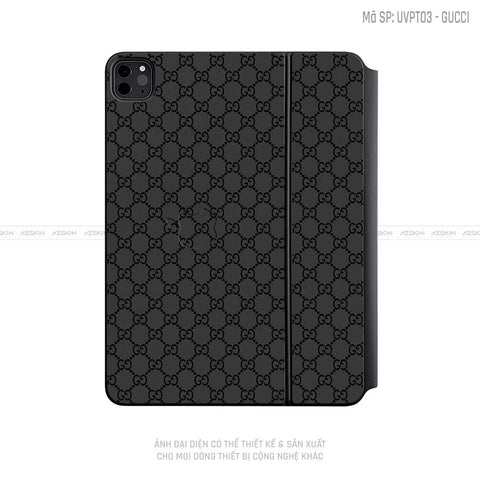 Dán Skin Magic Keyboard Vân Gucci Đen | UVPT03