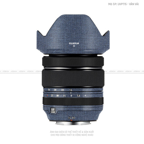 Dán Skin Ống Kính Fujifilm Vân Vải Xanh Blue | UVPT15