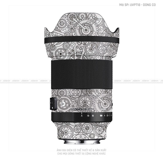 Dán Skin Ống Kính Sigma Vân Nổi Động Cơ Trắng | UVPT18