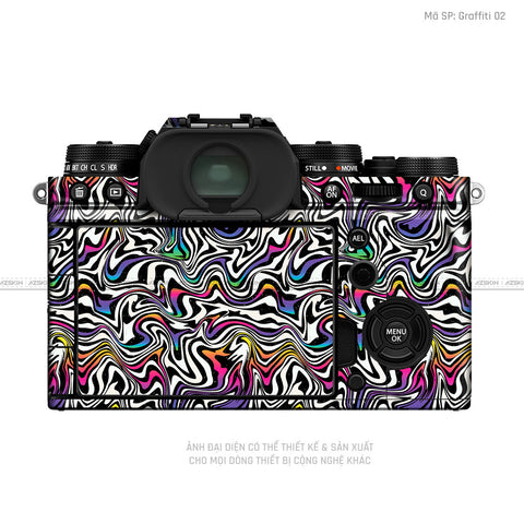 Dán Skin Máy Ảnh Fujifilm Vân Nổi Pattern Graffiti 02 | UVPT20