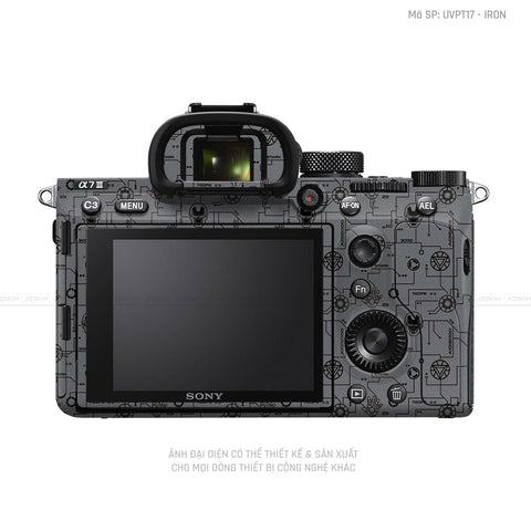 Dán Skin Máy Ảnh Sony Vân Pattern Ironman Xám | UVPT17
