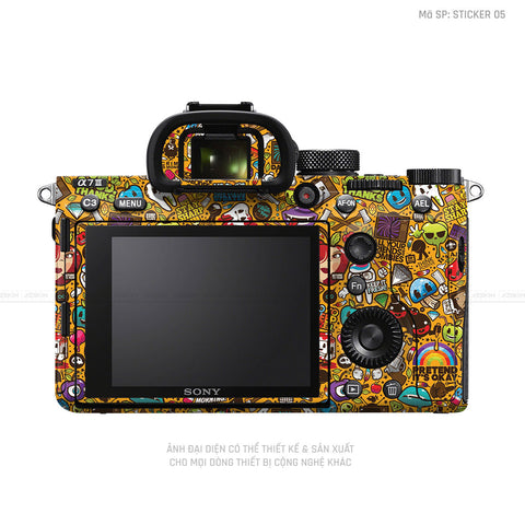 Dán Skin Máy Ảnh Sony Vân Nổi Sticker 05 | UVPT22
