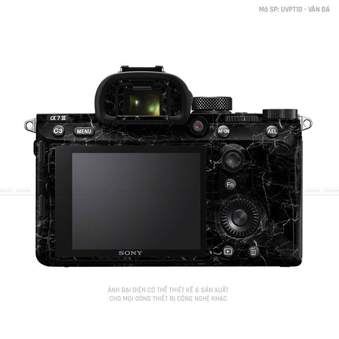 Dán Skin Máy Ảnh Sony Vân Đá Đen | UVPT10