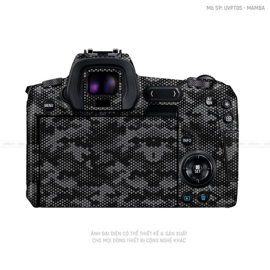 Dán Skin Máy Ảnh Canon Vân Nổi Mamba Xám | UVPT05
