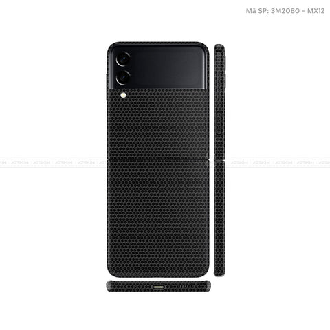 Dán Skin Galaxy Zflip4 Vân Tổ Matrix Black | MX12