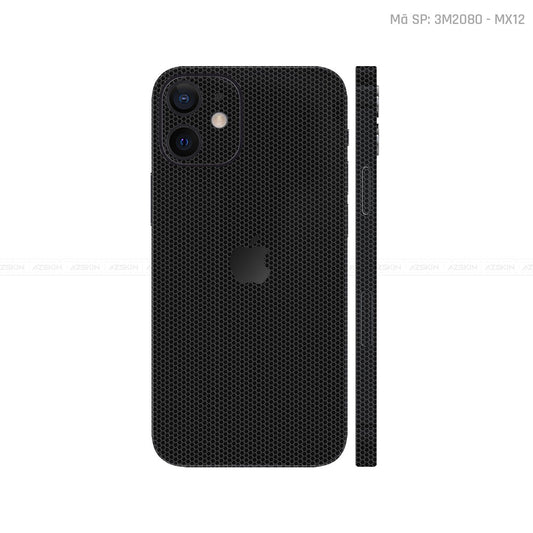 Dán Skin IPhone 12 Series Vân Nổi Matrix Black | 3M2080 - MX12