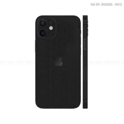 Dán Skin IPhone 12 Series Vân Nổi Matrix Black | 3M2080 - MX12