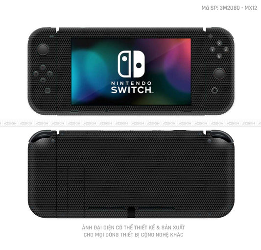 Dán Skin 3M/Oracal Máy Chơi Game Nintendo Switch Vân Matrix Black | MX12