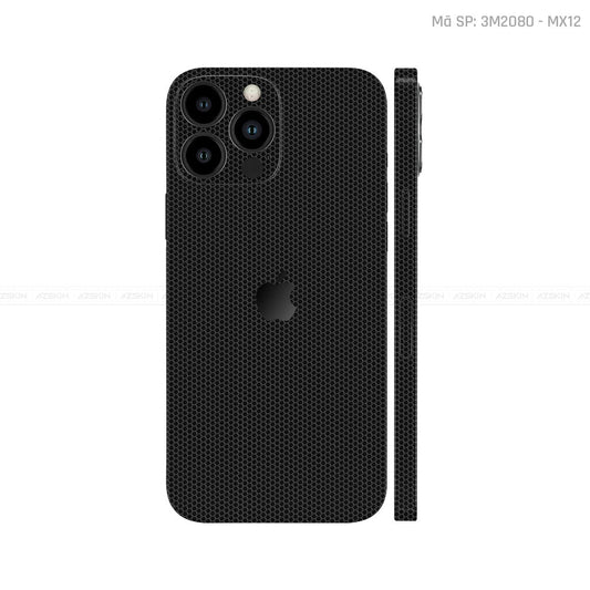 Dán Skin IPhone 12 Series Vân Nổi Matrix Black | 3M2080 - MX12