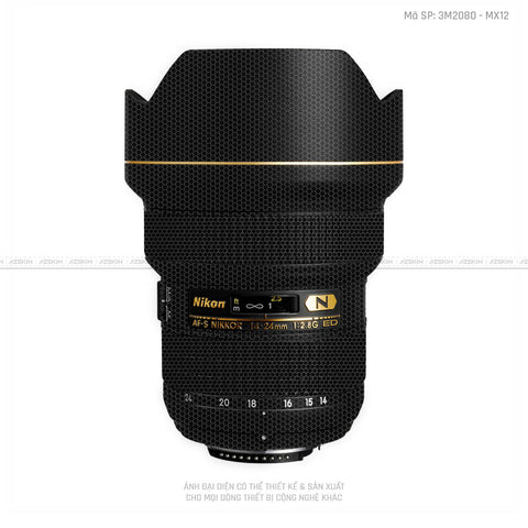 Dán Skin Ống Kính Nikon Vân Nổi Matrix Đen | MX12