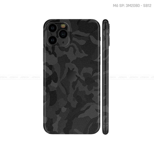 Dán Skin 3M IPhone 11 Series Vân Camo Đen | SB12