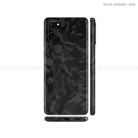 Dán Skin 3M Galaxy S20 Series Vân Camo Đen | SB12
