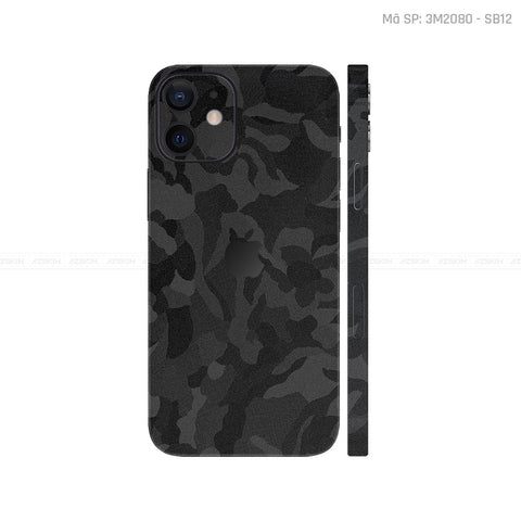Dán Skin IPhone 12 Series Vân Nổi Camo Black | 3M2080 - SB12
