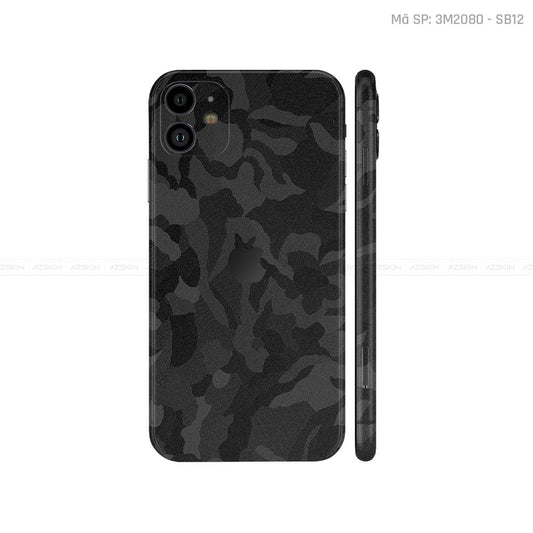Dán Skin 3M IPhone 11 Series Vân Camo Đen | SB12