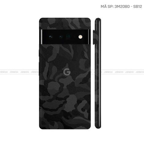 Dán Skin Google Pixel 6 Series Vân Camo Đen | SB12