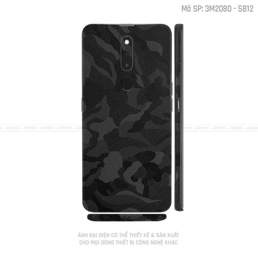 Miếng Dán Skin Điện Thoại OPPO F Series Vân Camo Đen | SB12